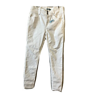 NEW White Wax Jeans Size 17/33 Butt I Love You Skinny Jr Denim Stretch Butt Lift